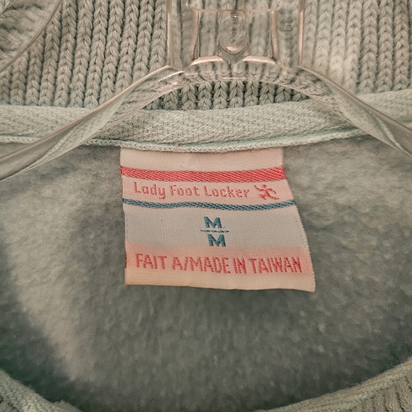 Vintage Lady Footlocker Light Turquoise Half Zip Sweater | Size Medium - Picture 10 of 10